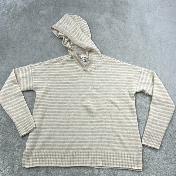 Vineyard Vines Tops - Vineyard Vines S 100%‎ Cashmere Tan Cream Hooded Pullover Sweater